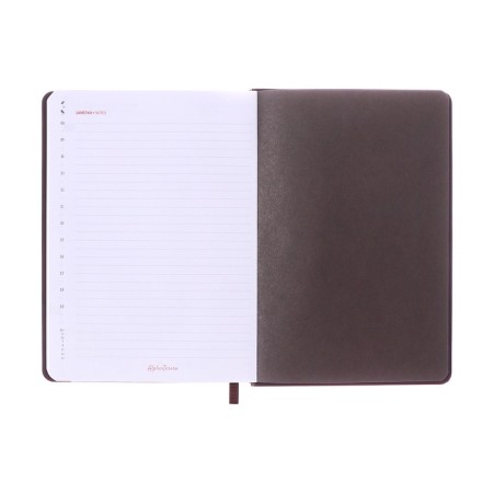 Dated diary 2025, A5, 176 sheets, Hong Kong, solid cover, pancake embossing, with liesse, block 80 g/m2, brown-11