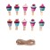 Decorative clothespins with a rope for the suspension "Kakei" set of 10 pcs.