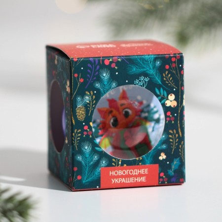 Christmas tree toy-chart "Fairytale New Year", D = 6 cm-2