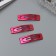 Invisible hair "Hadley" (set of 3 pcs) straight, 5 cm, pink