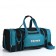 Road bag on a zipper, with an increase, 2 outer pockets, a long belt, black/sea wave color