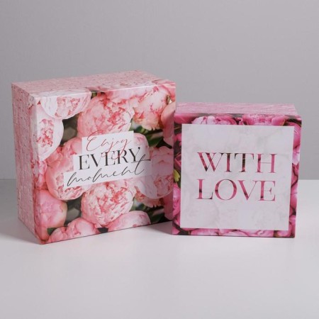 Set of boxes 10 in 1, gift packaging, “Flower”, 10.2 x 10.2 x 6–28.2 x 28.2 x 15 cm 15 cm-5