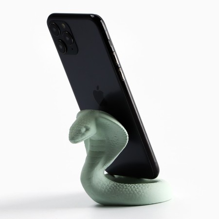 New Year's phone stand "Cobra", for the New Year, Green, 8.5 x 7.5 cm-1