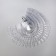 Palette for varnishes on the ring, square shape, 50 pcs 3 nails, transparent color