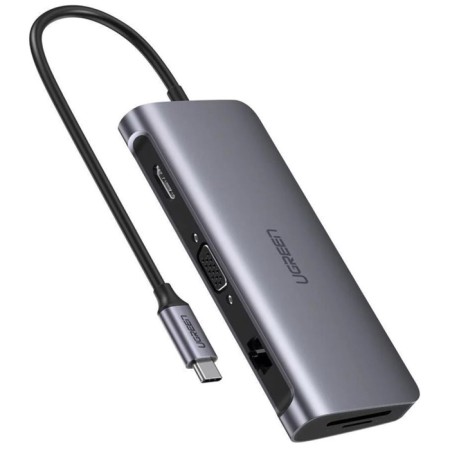 USB concentrator 9 in 1 (hub) ugreen 3 x USB 3.0, HDMI, VGA, RJ45 GIGABIBIT, TF/SD, PD (40873)