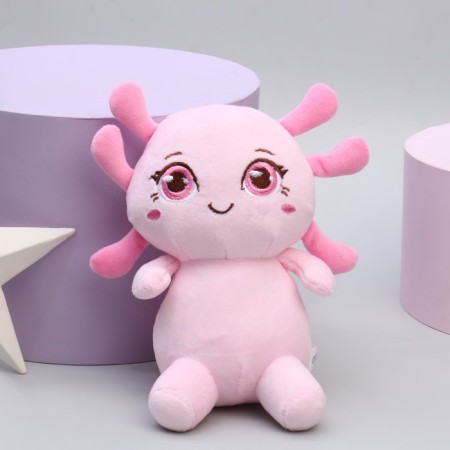 Soft toy "axolotl", pink color-2
