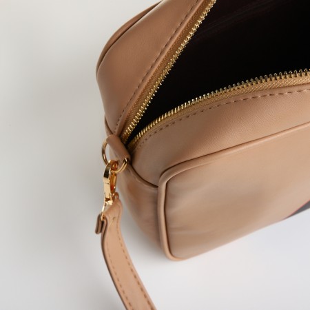 Women's bag over the shoulder Textura, small size, beige color-7
