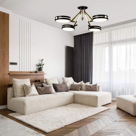 Antecu chandelier 4XLED 104W 3000-6000K black and gold 65x65x27 cm Bayerlux-12