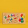 An envelope for money with a wooden element "Happy Birthday!" Balloons, 16x8 cm