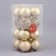 Set of balls plastic D-6 cm, 16 pcs "Proserais of openwork" gold
