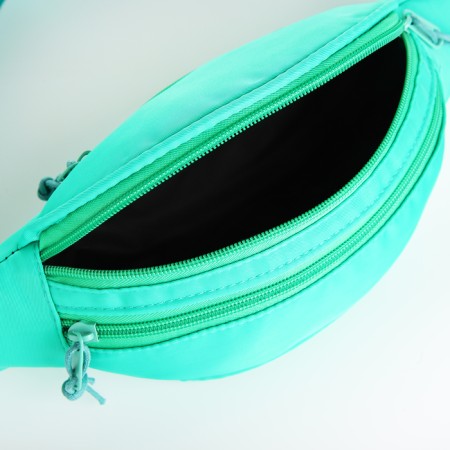 Lightning waist bag, 2 pockets, turquoise color-4