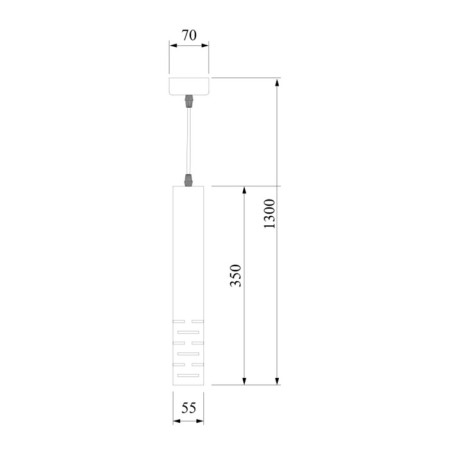 Suspended accent Elektrostandard, DLN003 GU10 55x55x350 mm, IP20, black matte color-4
