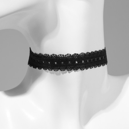 Choker "Assorted" openwork, (set of 6 pcs.), Black color, 30.5 cm-7