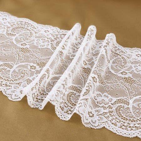 Lace elastic fabric, 180 mm × 2.7 ± 0.5 m, white color-2