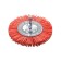 Brush is flat for a drill kwb, d = 75 mm, shank d = 6 mm, hard, nylon with aluminum oxide