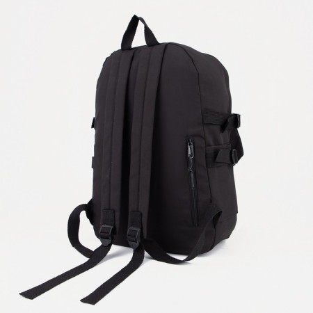 A backpack with a zipper, cute, black color-1