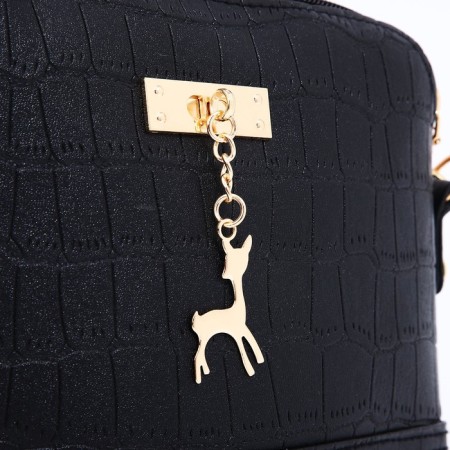 Bag Cross-Bodi with a zipper, black color-3