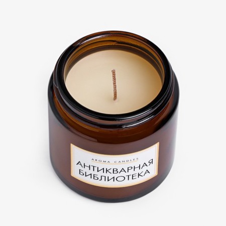 Candle in the bank Aromatic "Antique Library", 6.2x6.2x6.5 cm, 9 hours-3
