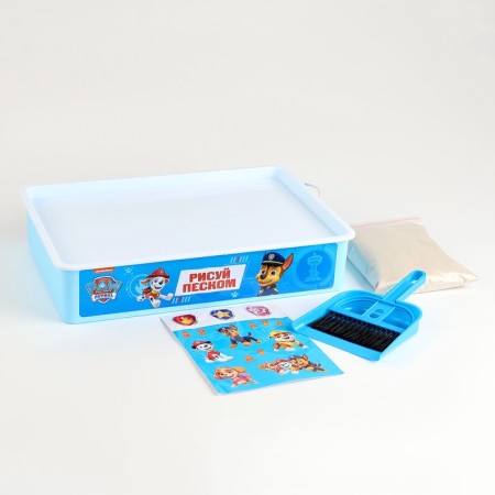 A tablet for drawing with sand "Puppy Patrol", 27 x 39 cm, sand 1 kg, stickers, set for creativity-1