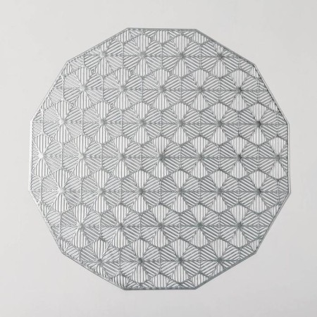 Set of serving napkins on the table "Hypnosis", 4 pcs, d = 38 cm, silver color