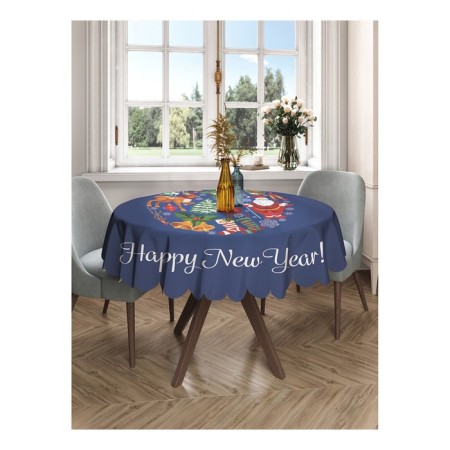 The tablecloth “New Year's ball”, round, Saten, d = 150 cm-2