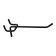 A single hook for a metal perforated panel step 25 mm, d = 3.2 mm, l = 100 mm, black color is