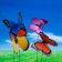 Plug "butterfly Berber" 14.5x10.5cm/25cm, mix