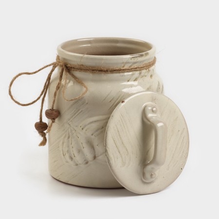 Bank for garlic "Retro" 1l / 16x11.5cm, Shebby-1