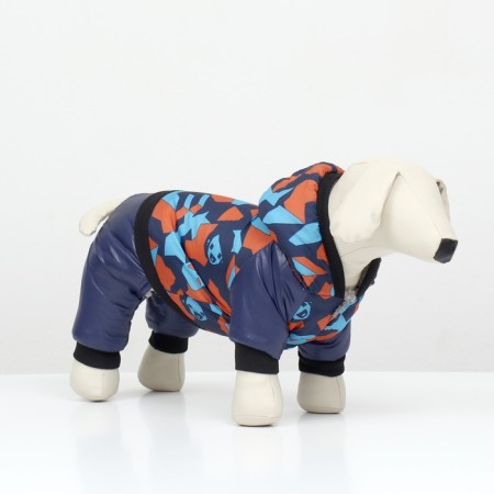 Dogs for dogs on a fur lining with a hood, size XL (DS 35, Osh 36, OG 48 cm)-1