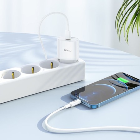 Network charger Hoco C94a, Type-C, 3 A, white-2