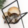 Summary Metal, glass for 3 candles "Garn" D-5 cm, black 9x21x25 cm