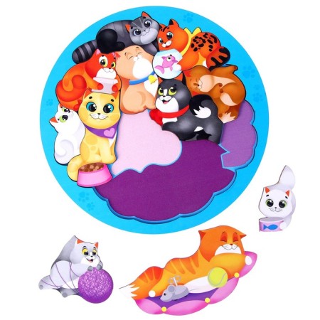 Puzzle "cats", color hint-2