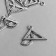 Decor metal for creativity "line" silver 8396 1.8x2.4 cm