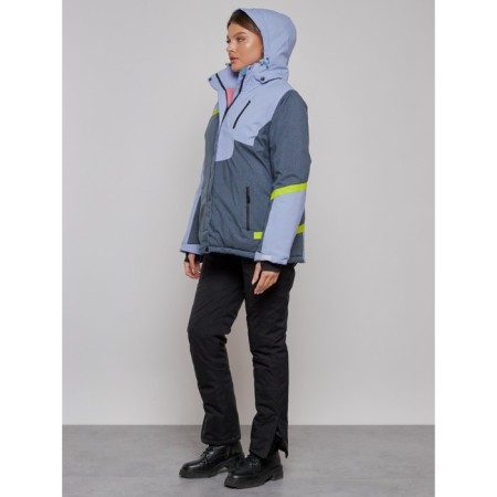 Ski jacket female winter, size 56, purple color-20