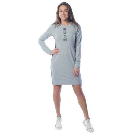 Dress with stripes, size 52, color gray-melange