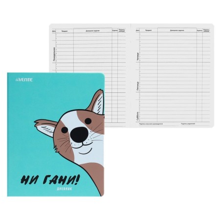 Universal diary for grade 1-11 "Noven Gani!", Firm cover, artificial leather, silkography, lies, 80 g/m2