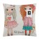 Pillowcase decorative Ethel girl stories »Best friends» 40x40 cm, velor