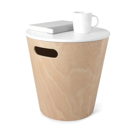 Stool Woodrow, 405 × 405 × 410 mm, color natural wood-3