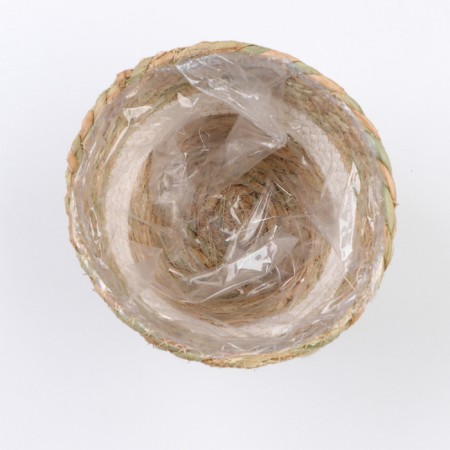 Kashpo wicker "Tanzania", 15.5x15.5x13.5 cm, natural, white-4