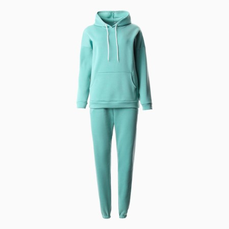Women's costume with the basis (sweatshirt, trousers), green color, size 54
