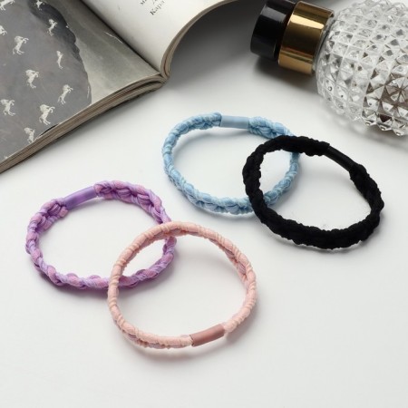 Hair elastic band "Mahrushka Sport" weaving mini chaos, 5 cm, mix-1