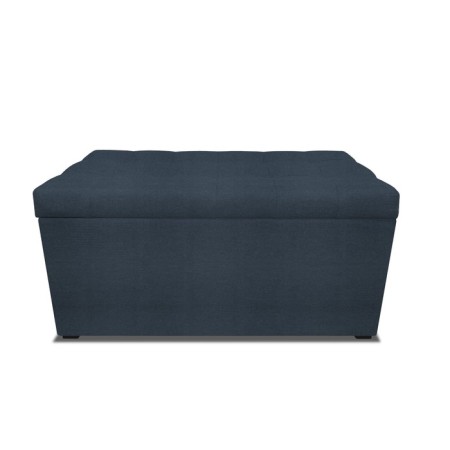 Puff with a lid and weighting, 800 × 400 × 420 mm, horn lunar, color Navy