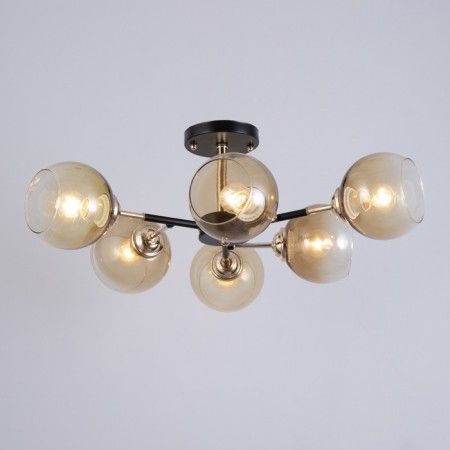 Sender chandelier 6he27 40W black and gold 58x58x27 cm-1
