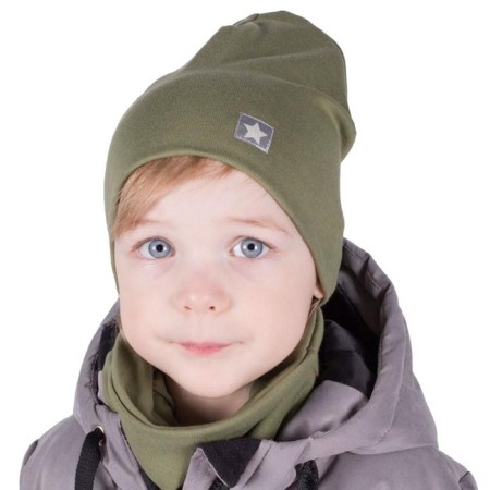 Hat for a boy, the color of khaki/asterisk, size 50-54