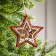 Christmas tree toy "Red Star with Santa Claus", from batteries, glow of warm white