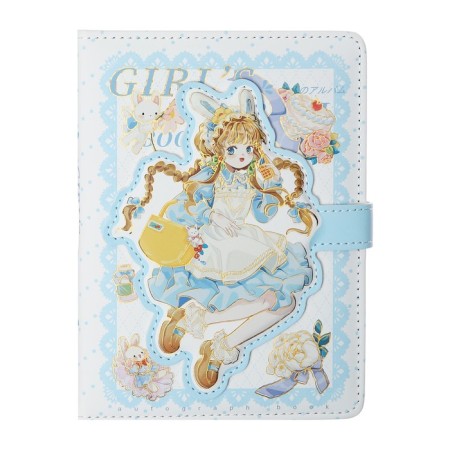 Gift notebook, A6, 112 sheets, color block, with a curly knife, PVC cover, "anime", mix-4