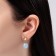 Earrings Assorted "hearts" with beads, blue color in gold