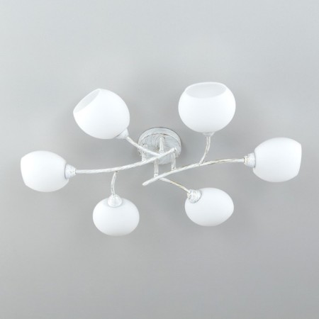 Ceiling chandelier Citilux "Florida" CL148160, 80x55x14.5 cm, 6x60W, E14, white color-2