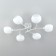 Ceiling chandelier Citilux "Florida" CL148160, 80x55x14.5 cm, 6x60W, E14, white color