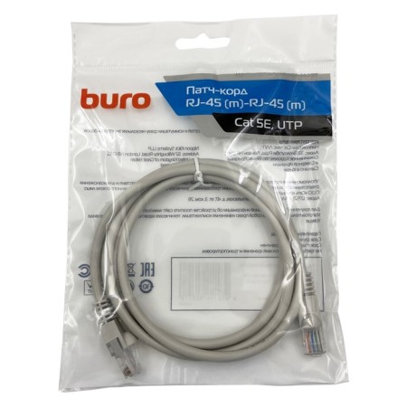 Buro UTP-5E-5M-G UTP 4 pairs CAT5E CCA Molded 1.5m Gray RJ-45 (M) -RJ-45 (M)-1
